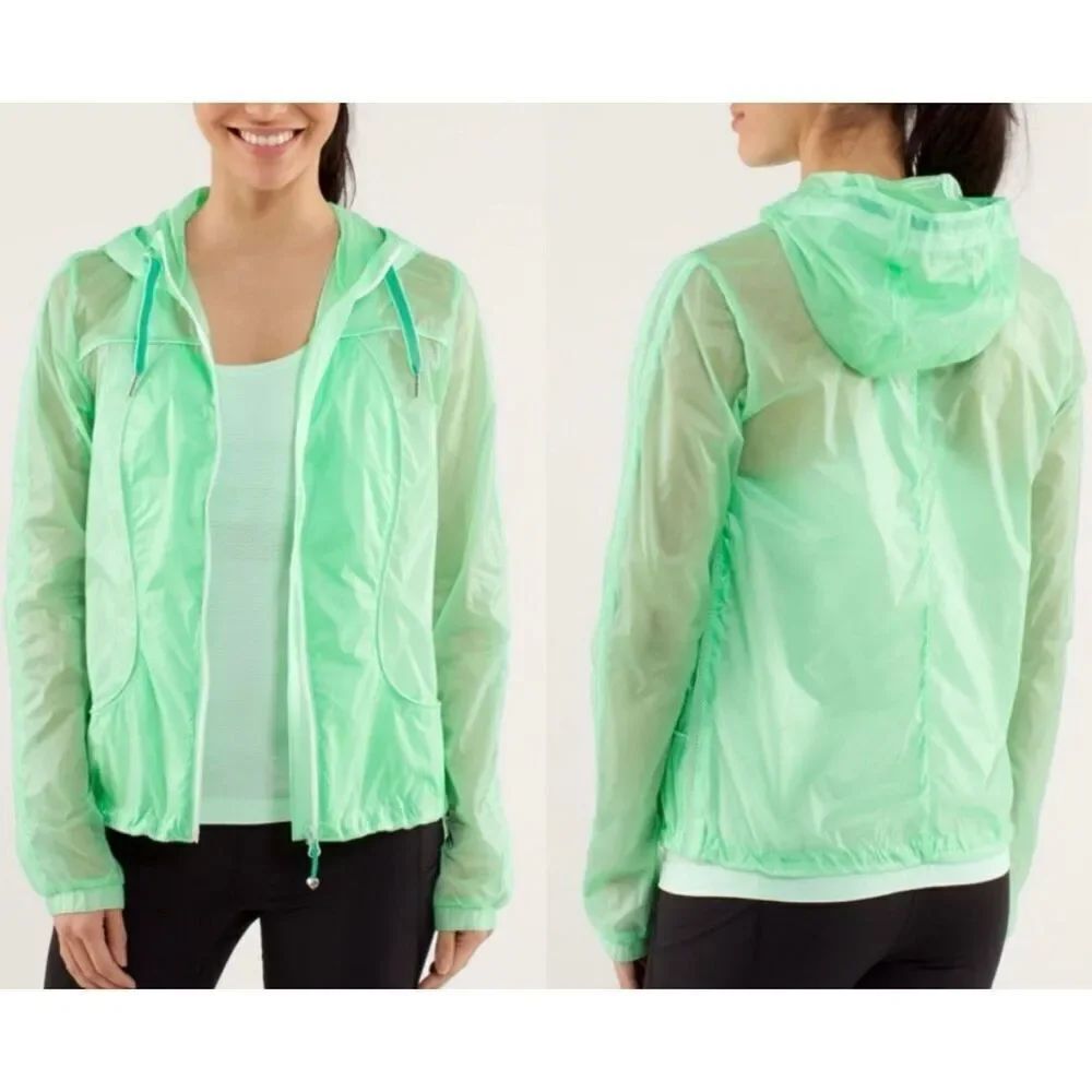 NWOT Lululemon Transparent-See Through Lightweight Windbreaker Hooded Jacket 4